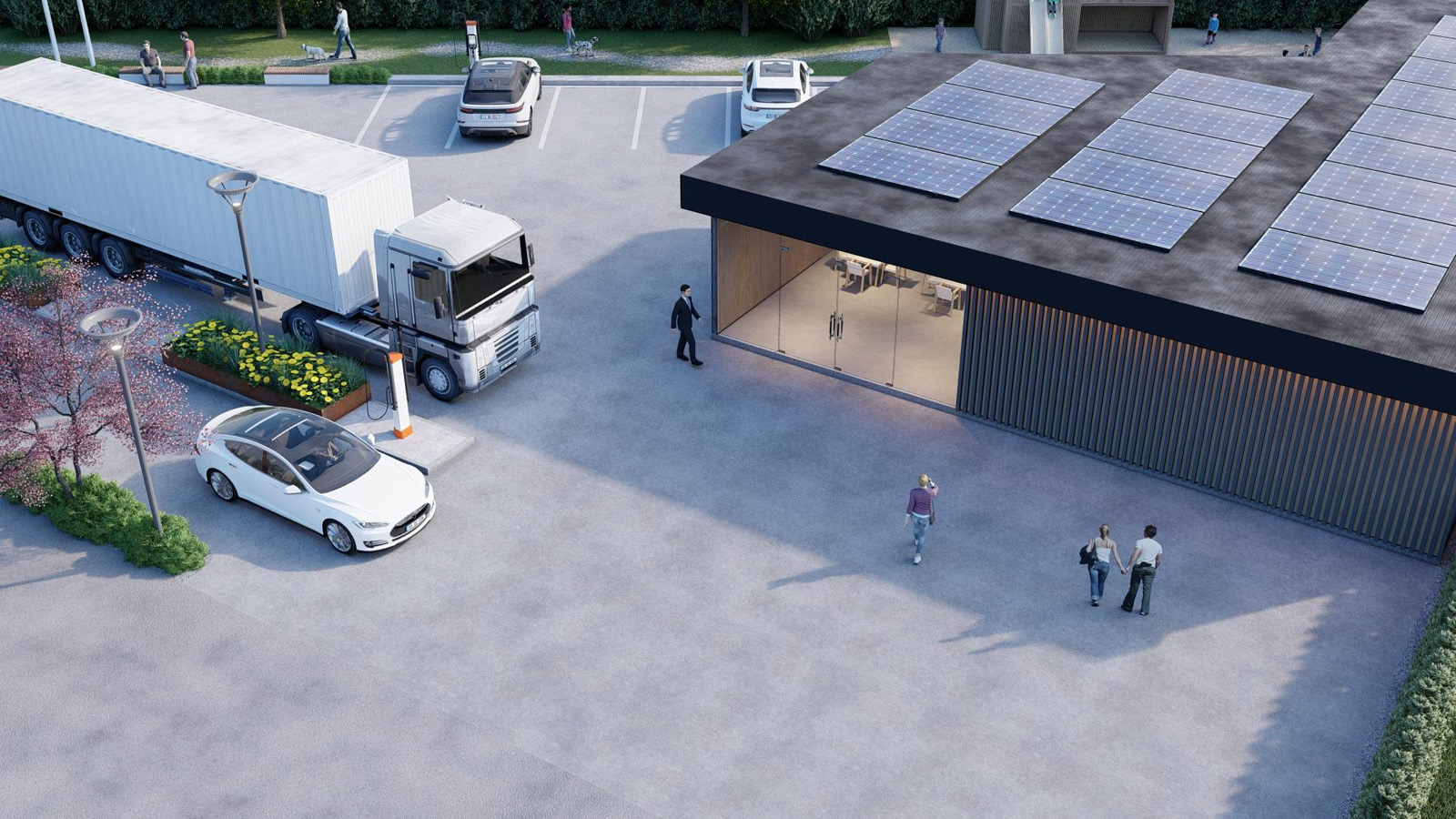 Rendering av projektet vid färdigställande