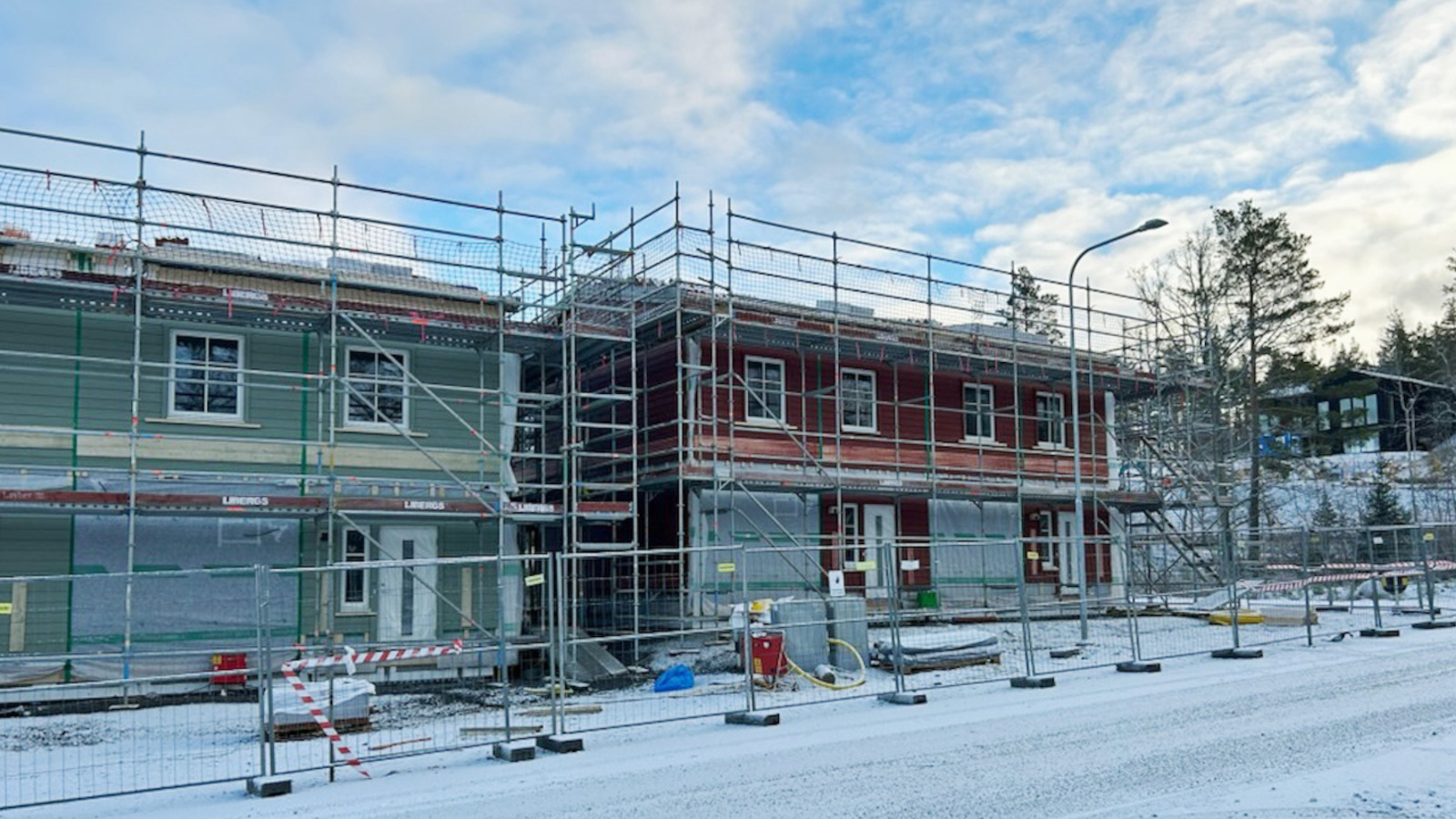 Huskropparna under färdigställande