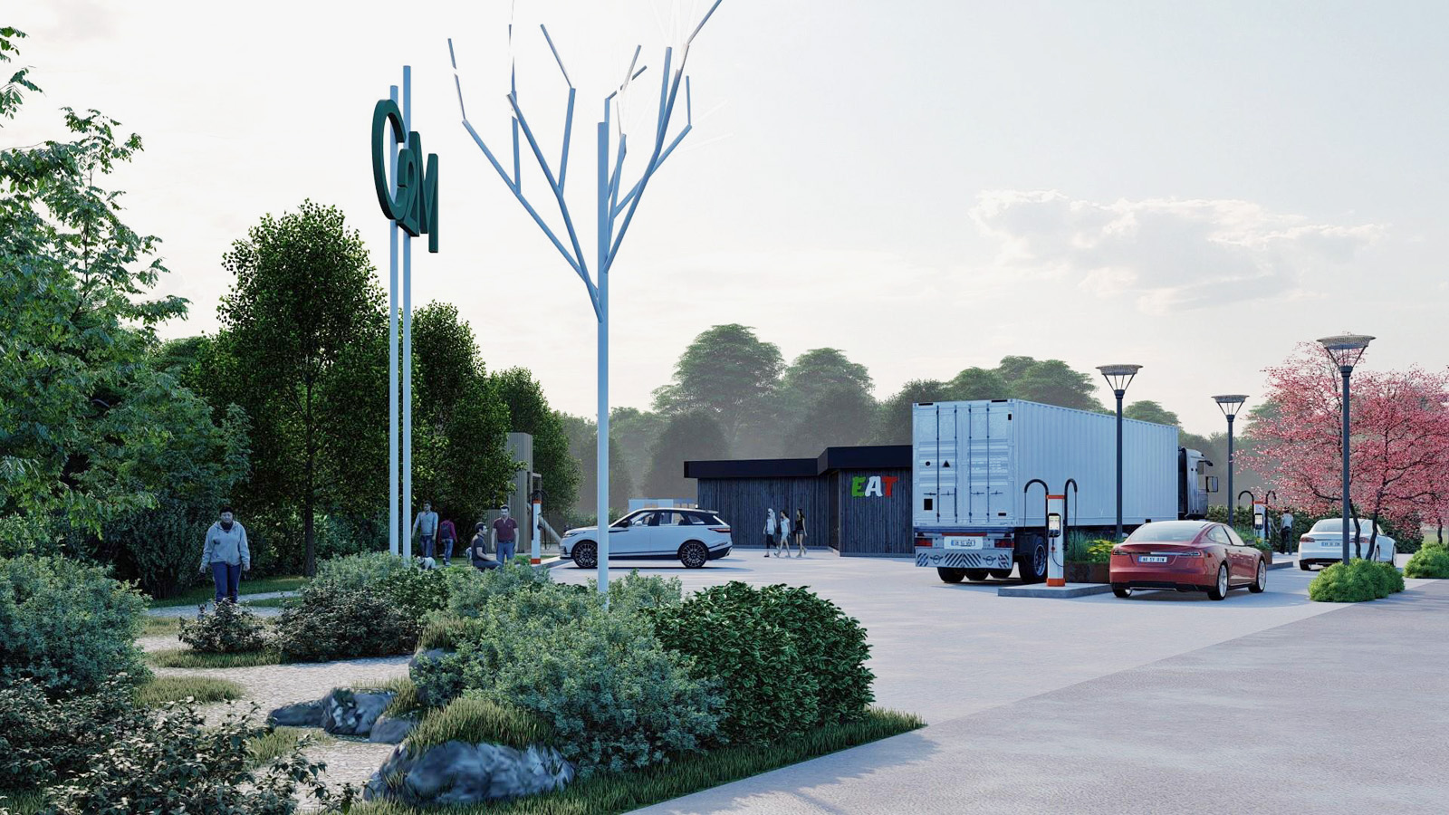 Rendering av projektet vid färdigställande