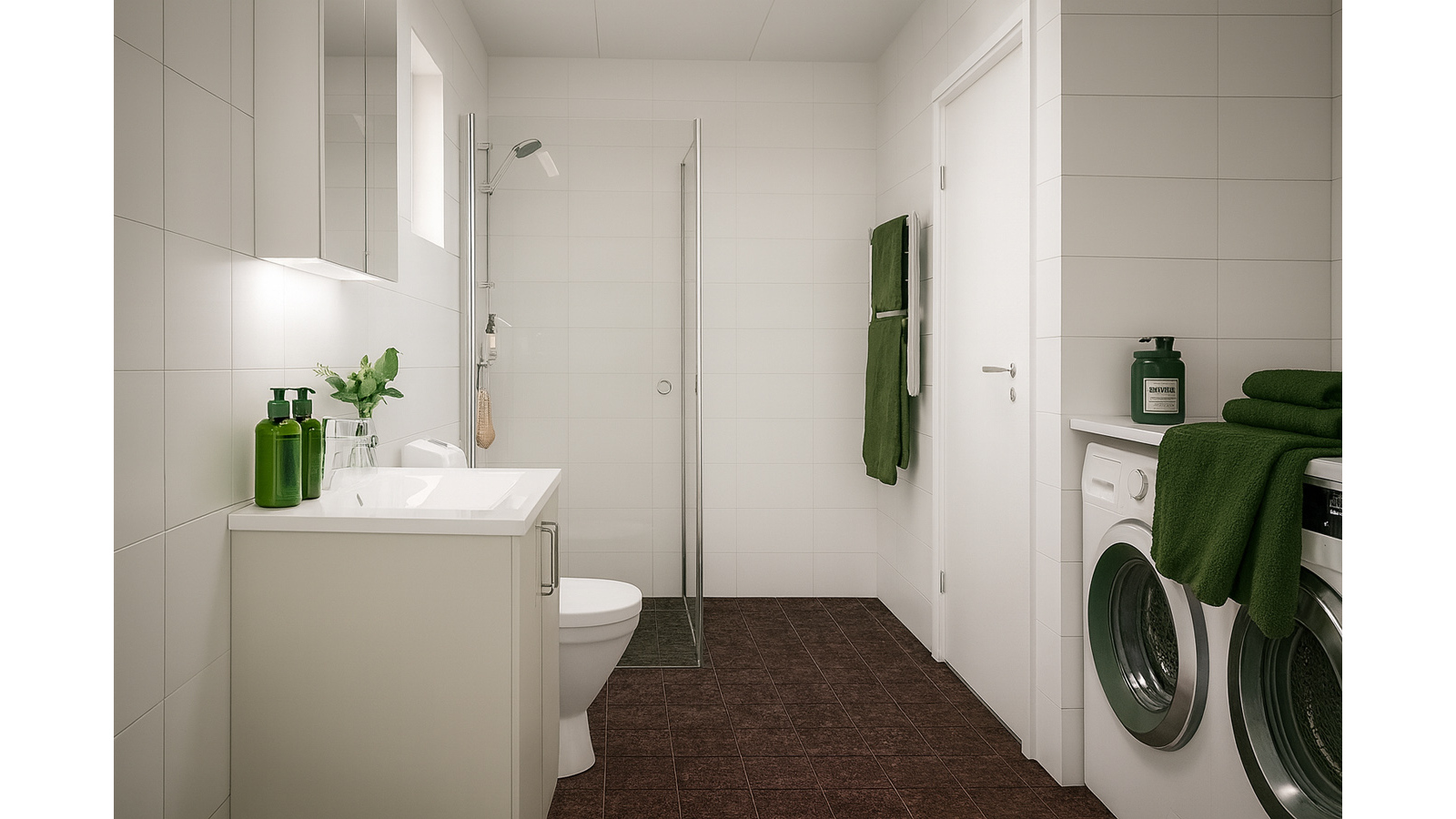 Invändig rendering av ett badrum