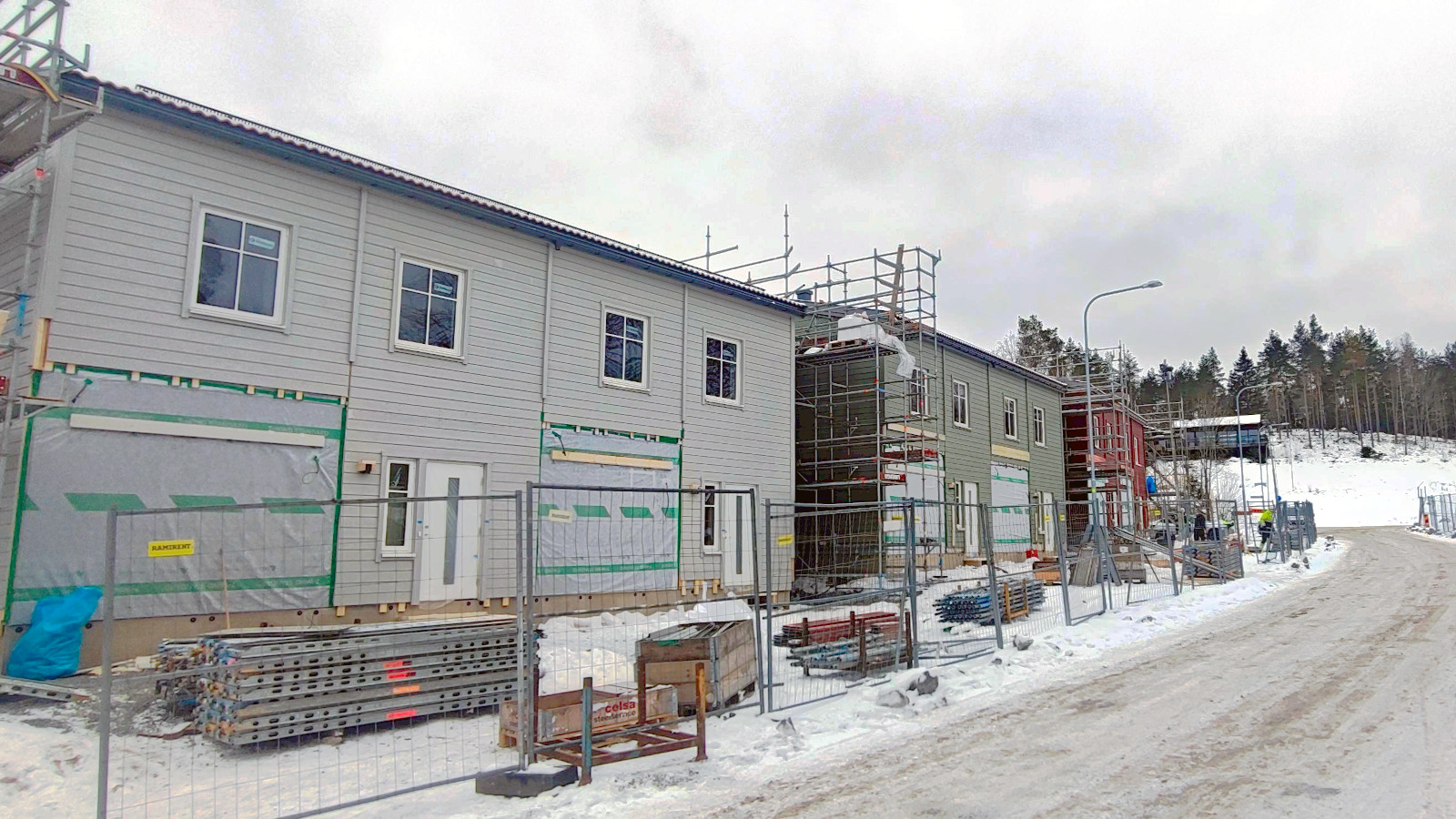 Huskropparna under färdigställande