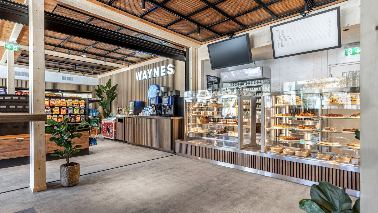 Café och restaurang interiör.