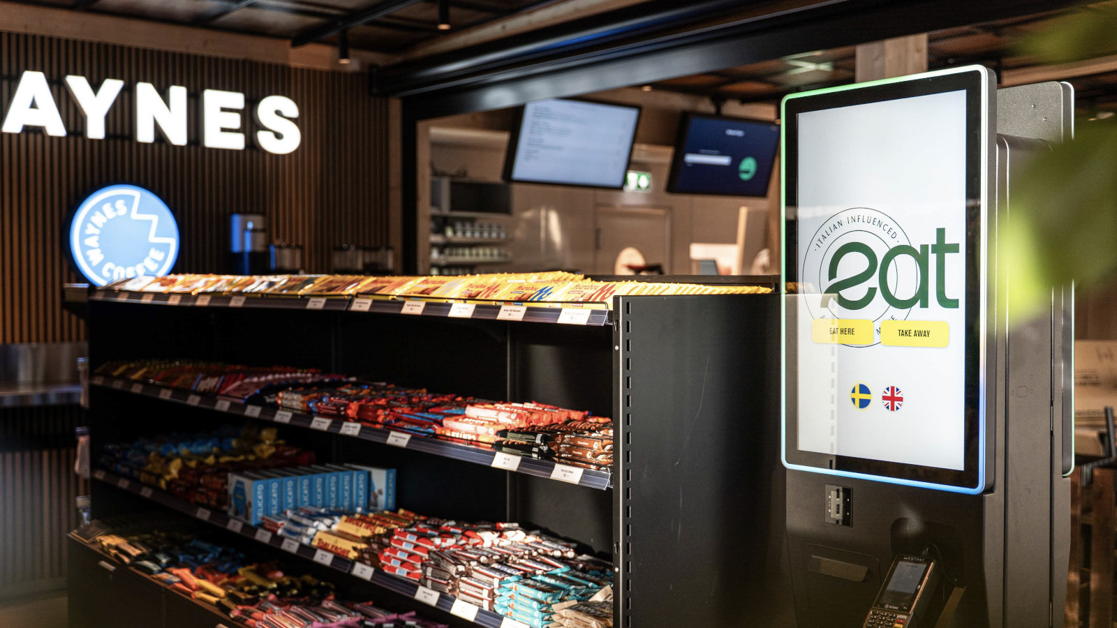 Café och restaurang interiör.