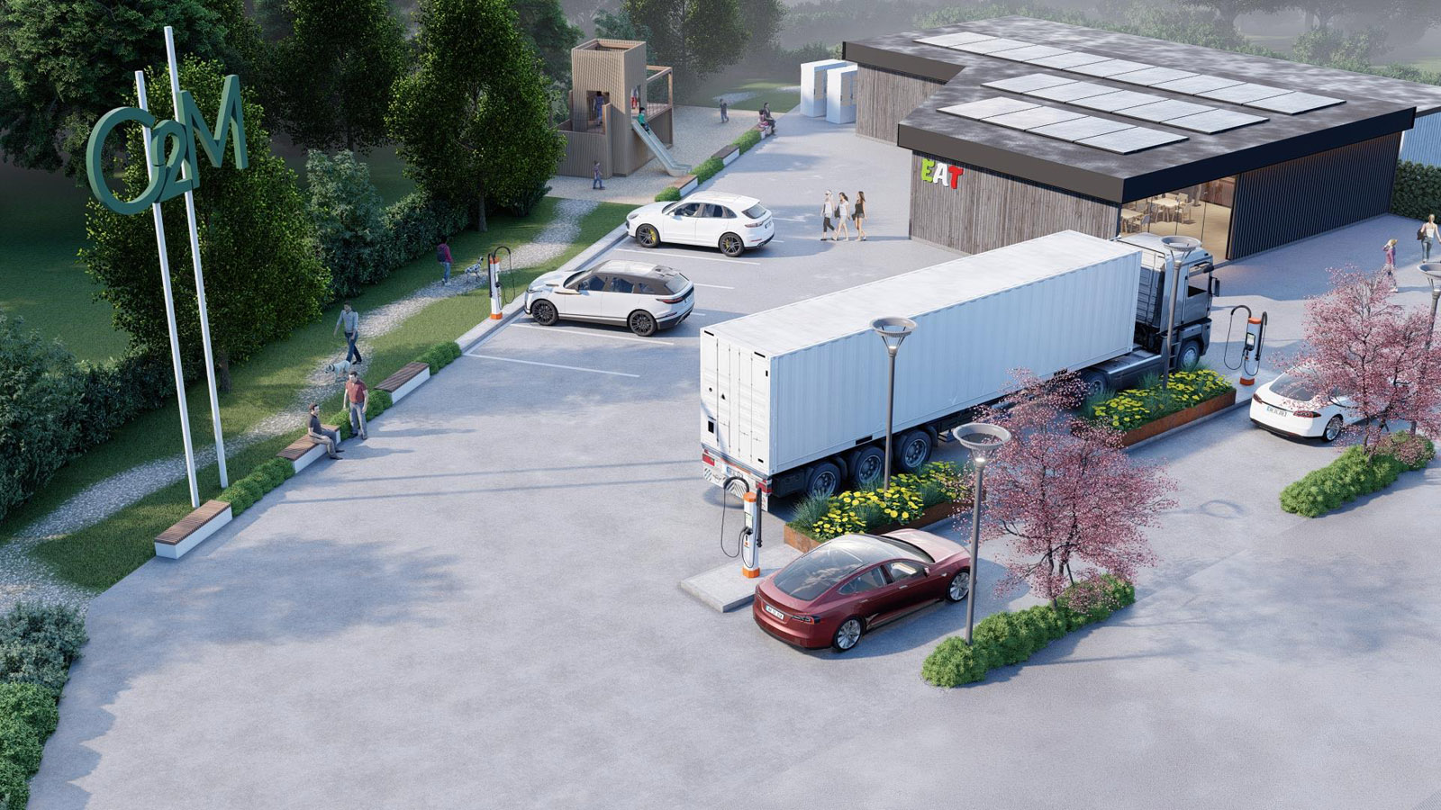 Rendering av projektet vid färdigställande