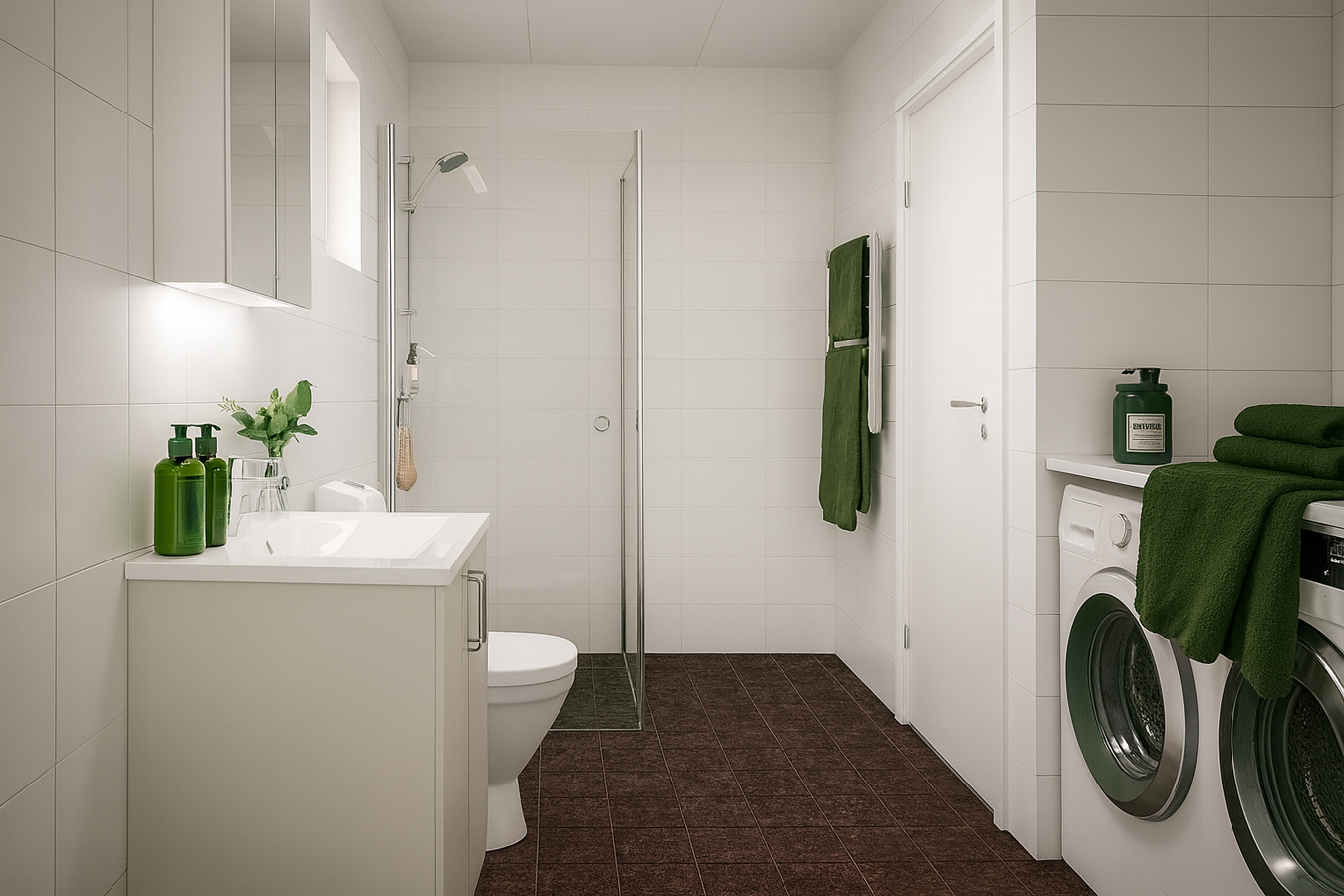 Invändig rendering av ett badrum